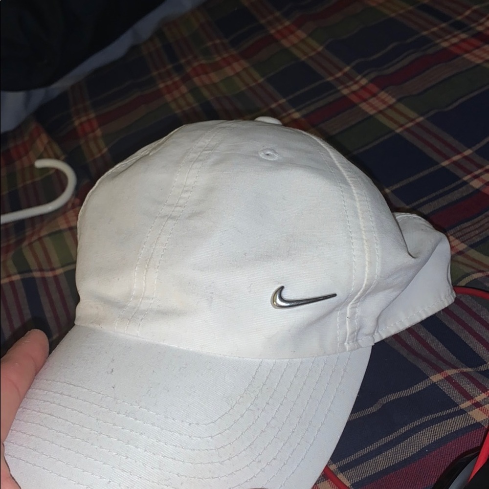 All white nike hat